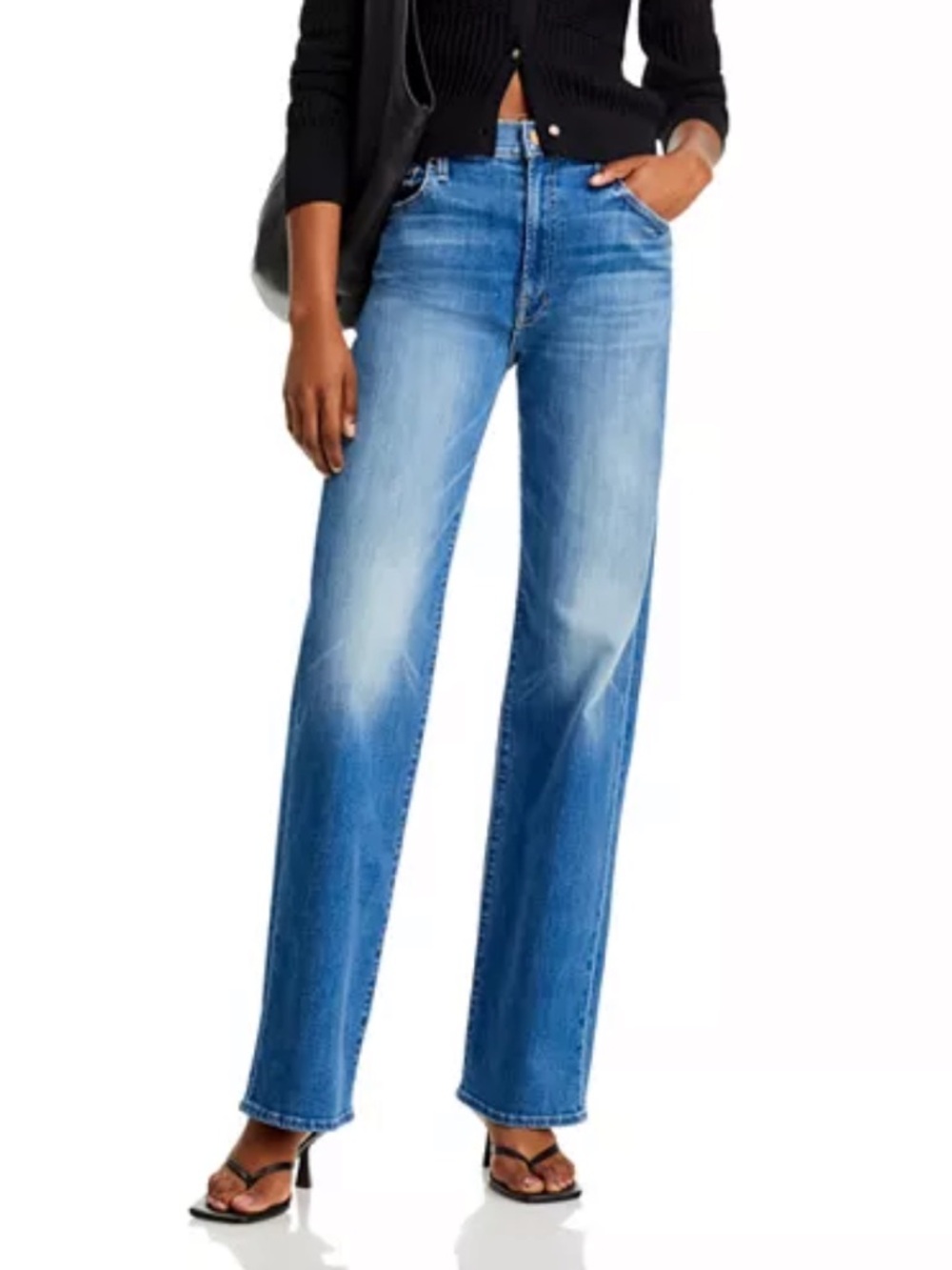 MOTHER The Rambler Zip Sneak Jeans in Lhasa Love Blue Size 26